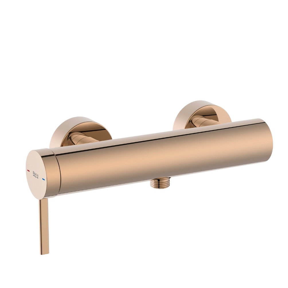 Cut out image of the Roca Ona Rose Gold Round Shower Valve